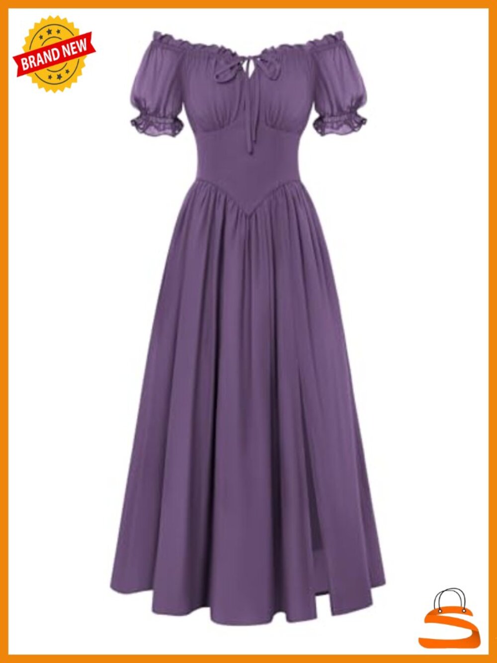 Off Shoulder Renaissance Corset Dress with Pockets